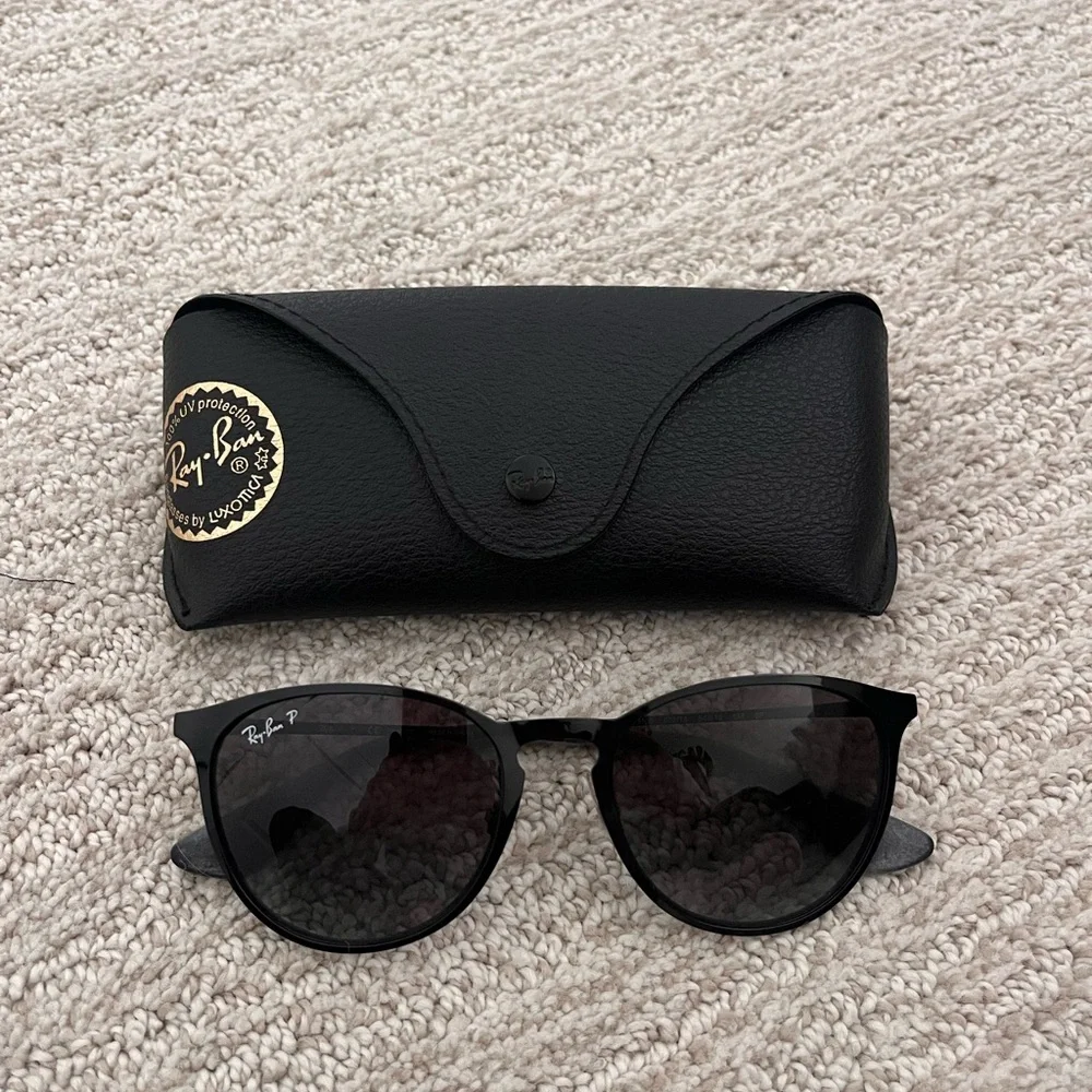 Ray-Ban RB3539 Women’s Polarized Sunglasses Matte Black 002/T3 | Like New - Picture 1 of 5